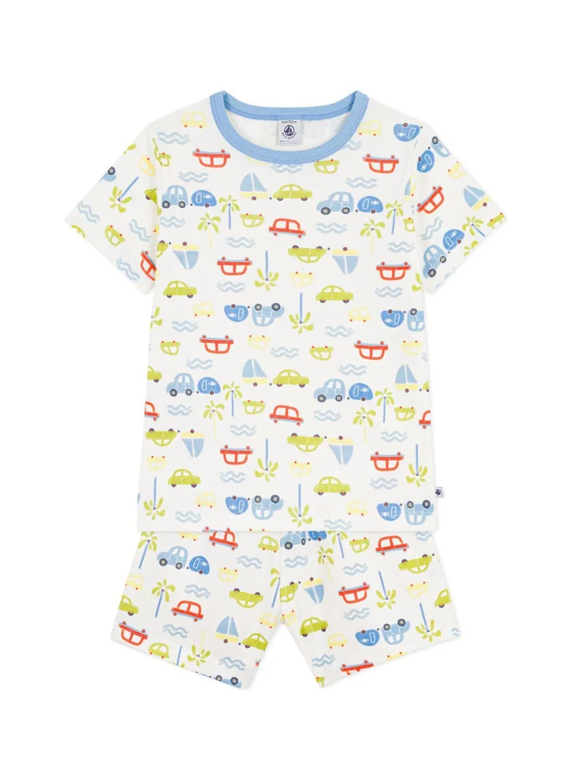 بيتي باتو Children's short car print cotton pyjamas